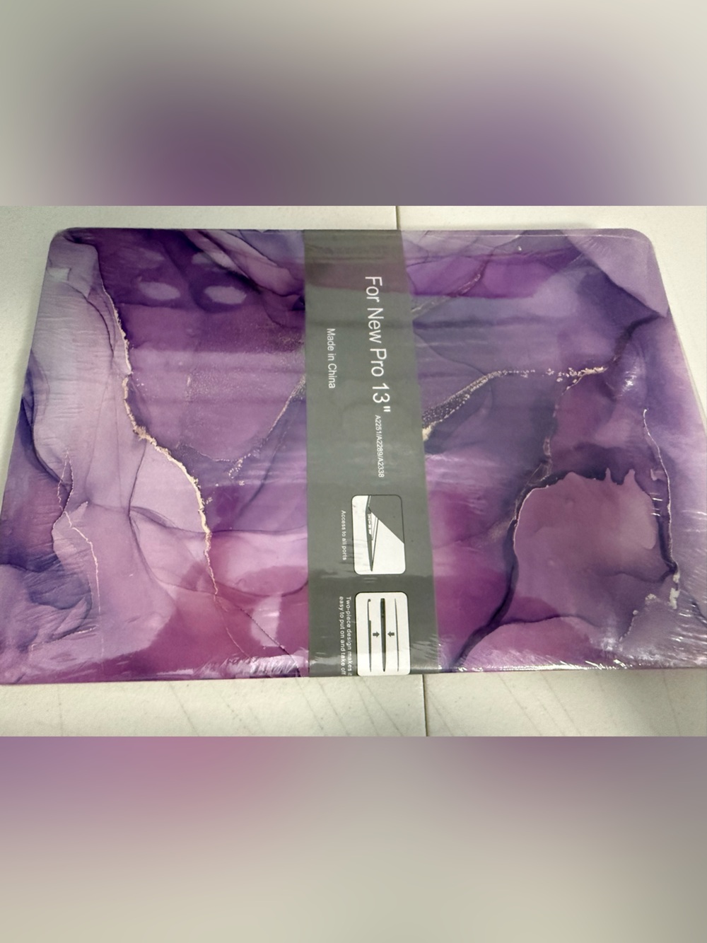 Purple Marble Laptop Sleeve Case - For New Pro 13